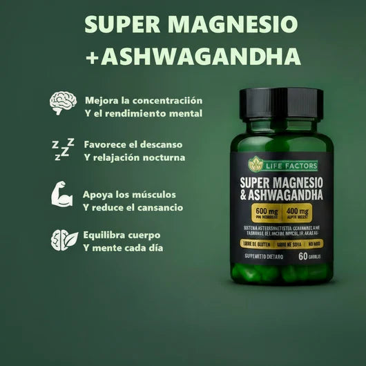 SUPER MAGNESIO & ASHWAGANDHA 60 CAPS ORIGINAL