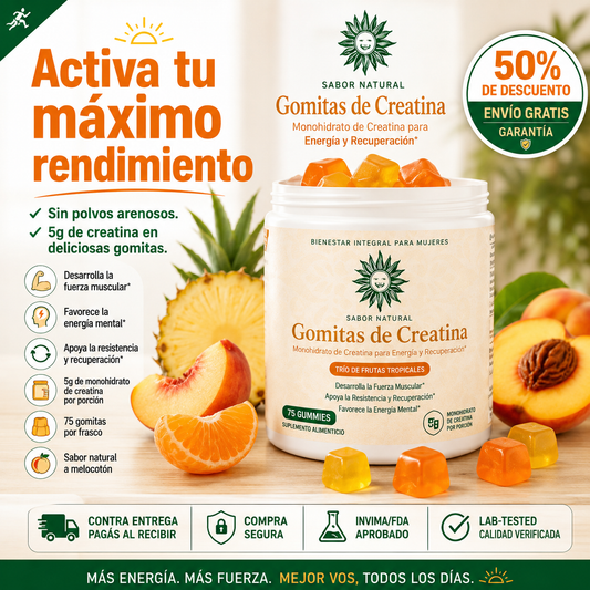 Creatine Gummies — El Secreto de las Gym Girls para un Glúteo Más Lleno, Firme y Fuerte