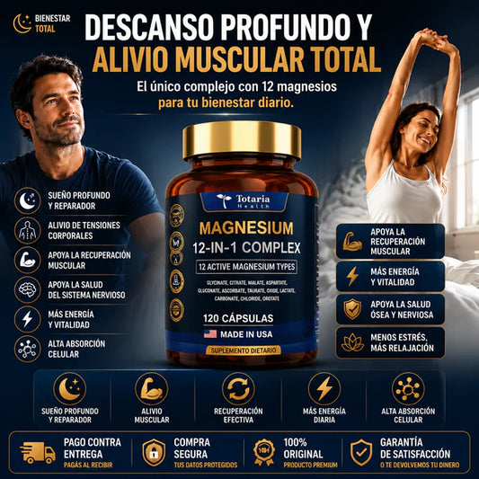 ¿Estrés, Cansancio y Mal Descanso? | Magnesio 12 en 1 para Dormir Mejor y Recuperar tu Energía 🌙