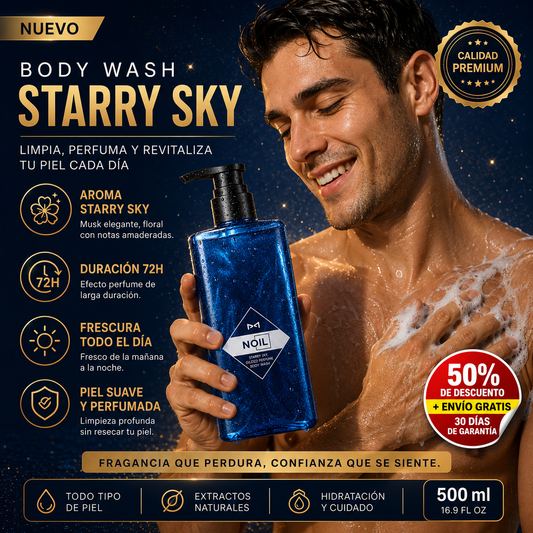 Body Wash Starry Sky NOIL | Gel de Baño Premium con Fragancia de Larga Duración 500 ml