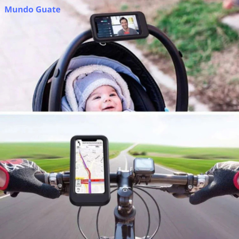 Soporte Para Teléfono Para Motocicleta Y Bicicleta, Rotación De 360° Con Pantalla Impermeable