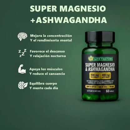 SUPER MAGNESIO & ASHWAGANDHA 60 CAPS ORIGINAL
